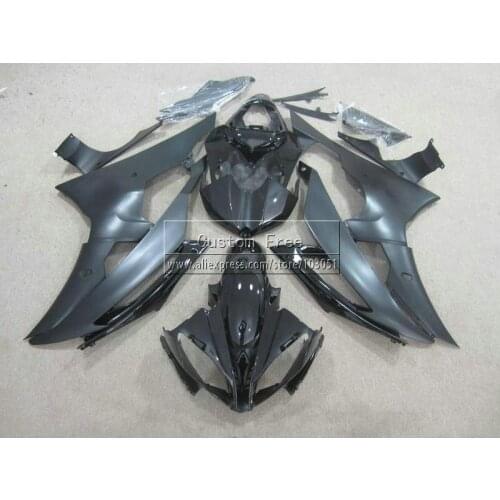 Injection mold new fairing kit For YAMAHA YZF R6 2008 2009-2013 2014 all matte black YZFR6 08-14 body fairings set JL15