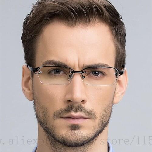 Pure Titanium Eyeglasses Frame 2019 Prescription Eye Glasses for Men Myopia Optical Glasses Frame Man Eyewear