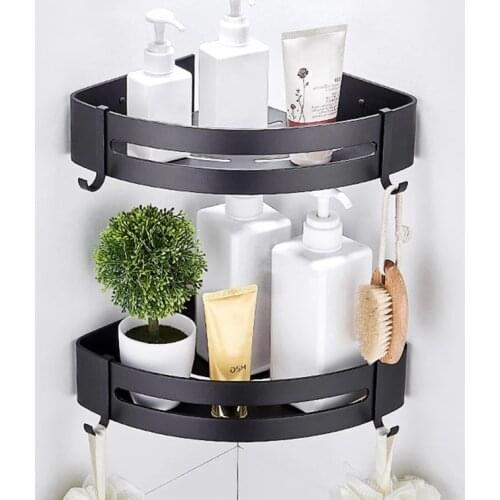 Bathroom shelf Organizer Shower Storage Rack Wall Mounted Corner Shelves Aluminum Toilet Shampoo Holder Bathroom Accessories