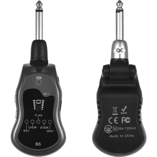 Portable Guitar Effectors Effect Synthesizer with 5 Effects(Reverb/Chorus/Flanger/Overdrive/Wow Wah) Built-in Rechargeable