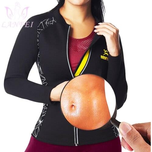 LANFEI Slimming Workout Yoga Shirt Neoprene Sweat Sauna Tops for Womens Weight Loss Body Shapers Vest Waist Trainer Suit Corset