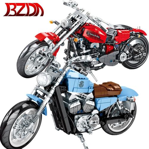 BZDA City Car Motorcycle Building Blocks Creator Expert MOTO Car Model SEMBO Bricks For Boys Toys Kids