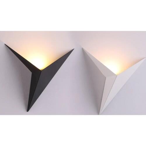 Modern minimalist triangle shape LED Wall Lamps Nordic style Indoor Wall Lamps Living Room Lights 3W AC85-265V Simple Lighting