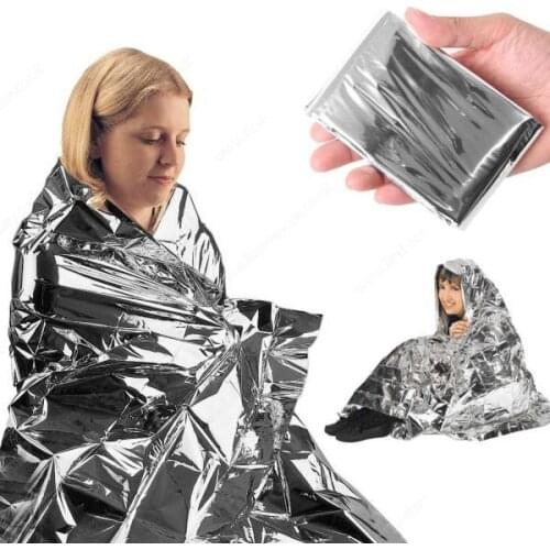 Emergent blanket rescue first aid waterproof travel camp tent hike outdoor survive silver tool hunt thermal