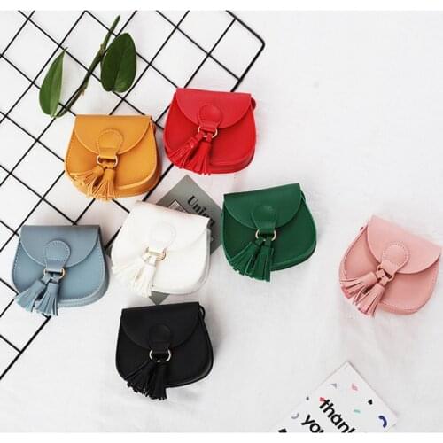 Lovely Baby Girls Mini Messenger Bag Cute Plush tassel Kids Baby Small Coin Purses Children Handbags Kids Shoulder Bags #25