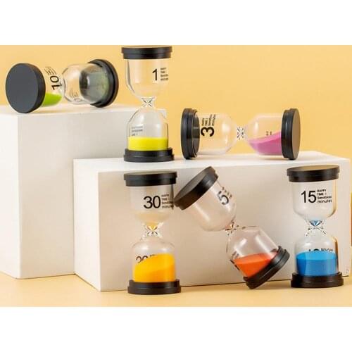 6 Pcs/Set Sandglass Kid Sand Clock Self-discipline Hourglass Game Hourglass Children Sand Cook Clock Sand Watch Hourglass Timer