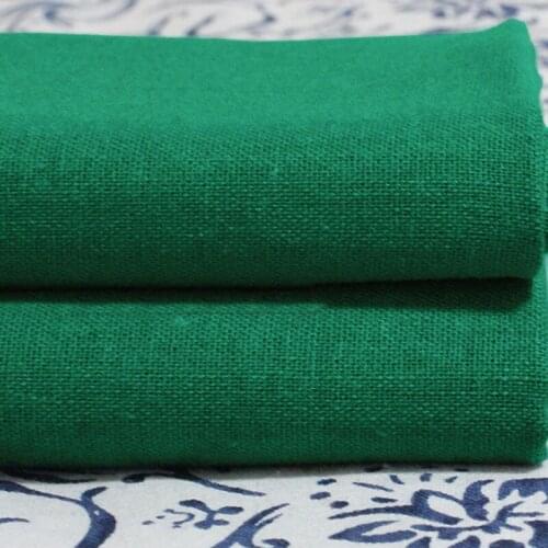 100cm*140cm green linen material retro vintage dress tissu sewing linen cotton material for clothing
