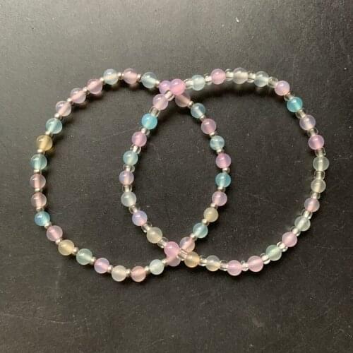 Natural Morganite Stone Beads Reiki Healing Meditation Stone Decoration Wrist Morgan Crystal Ornament 2pcs