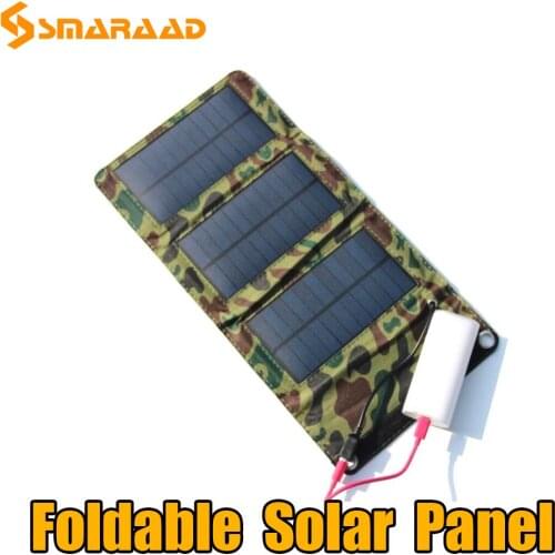 5W High Power Solar Panel Folding Waterproof Sun Power Solar Cells Charger 5V 2A USB Output Charger Devices For Outdoor Camping