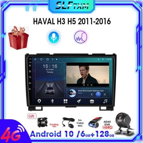 SLFTXM 2Din Android 10.0 Car Radio For Haval Hover Great Wall H3 H5 2011-2016 Multimedia Video Player Navigation GPS 4G+WIFI DSP