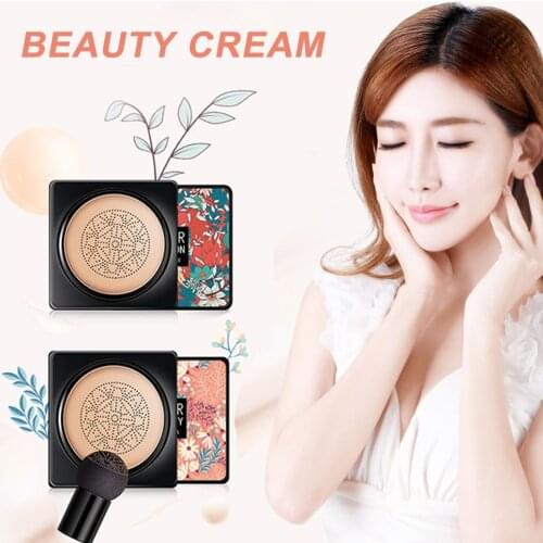 BB Air Cushion Foundation Mushroom Head CC Cream Concealer Whitening Moisturizing Makeup Waterproof Brighten Face Base Tone 3