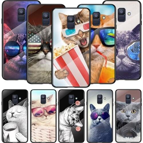 Tempered Glass Cover Cute Cat Eye For Samsung Galaxy A91 A81 A72 A71 A52 A51 A41 A31 A21S A21 EU A11 A01 Phone Case