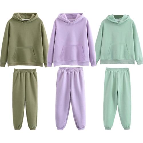 Children Girl Boy Clothes Set Hoodie Pullover Sweatshirt Pant Warm Fleece Child Sport Suit Winter Autumn Kids Loungewear Clothes