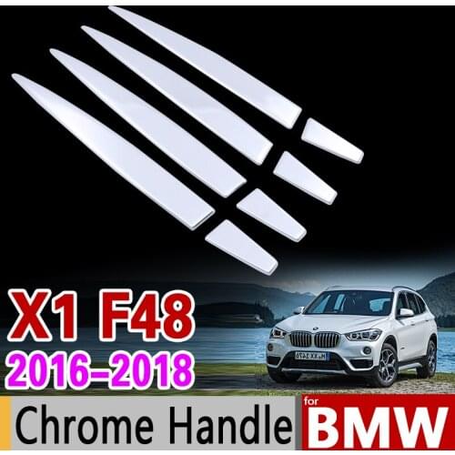 For BMW F48 X1 2016 2017 2018 Chrome Stainless Steel Stickers for Door Handle Trim Set for 4Door Car Accessories Car Styling