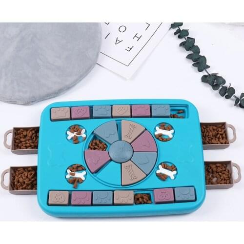 Dog Puzzle Toys Slow Food Plate Dog Feeding Dispensing Bowl Increase IQ Interactive Dog Training Games Feeder Dog Accessories