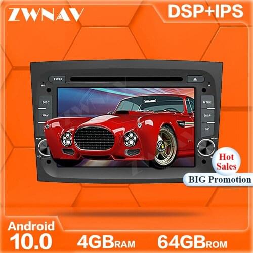 IPS Android 10.0 4+64 screen Car DVD Player GPS Navi For FIAT DOBLO 2016 2017 2018 Auto Radio Stereo Multimedia Player Head Unit