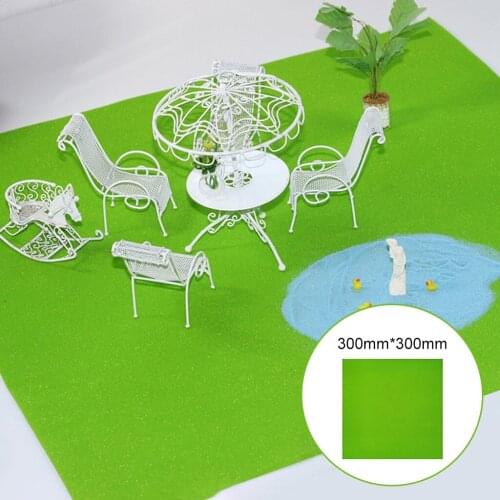 Artificial Grass Mat Turf Miniature Ornament Dollhouse Sand Table Decor