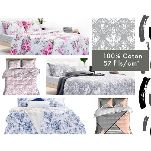 Makiteks 100% cotton printed duvet cover set 140x200 200x200 240x220 260x240 (with 40 cm flap) pillowcase 65x65 50x70 120gr/m2