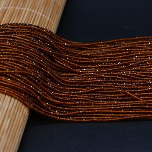 Round Beads Exquisite Natural Semi-Precious Stone Spinel Red-Brown Loose Bead for Girl Jewelry Making DIY Bracelet Necklace