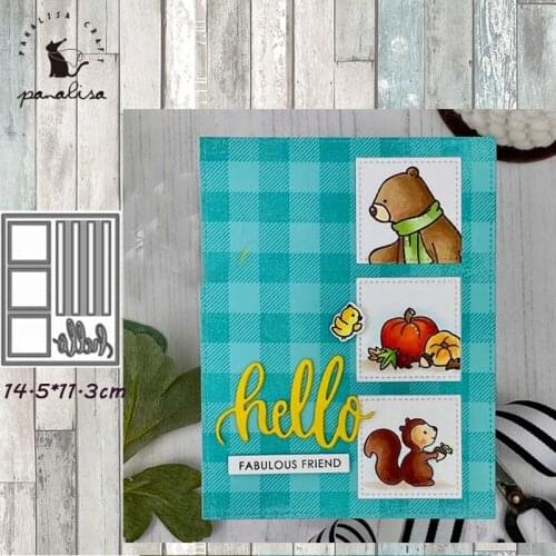 Panalisacraft Rectangle Frame Metal Cutting Dies Stencils for DIY Scrapbooking album Decorative Embossing DIY Paper Cards