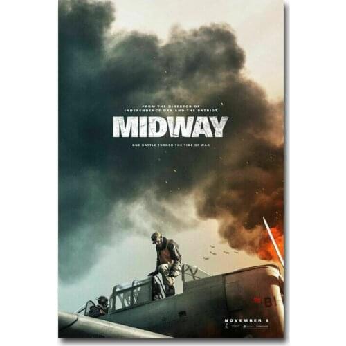 Midway Roland Emmerich Movie Woody HarrelsonSilk Cloth Poster Art Bedroom Decoration