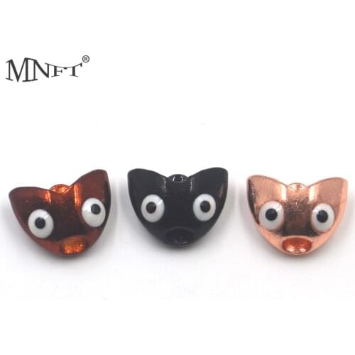 MNFT 8Pcs Fish Skull Weighted Silver Heads For Fly Fishing Materials Baitfish Head