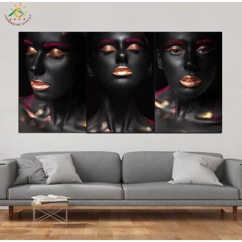 Red Eyebow Girls Wall Art HD Prints Canvas Art Painting Modular Picture And Poster Canvas Painting Decoration Home 3 PIECES