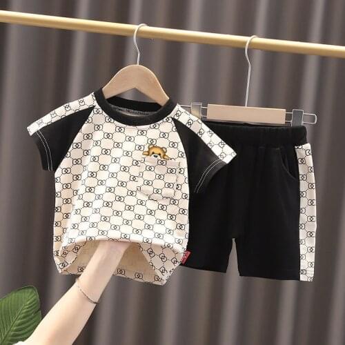 0-5 Years Summer Boy Clothing Set 2021 New Casual Fashion Active Cartoon T-shirt+ Pant Kid Children Baby Toddler Boy Clothing