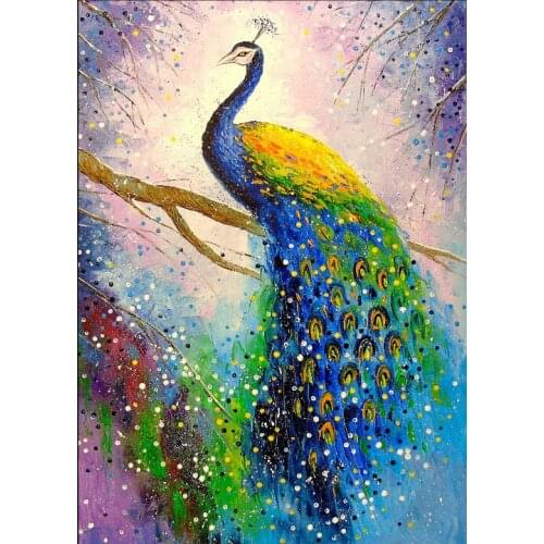 Peacock, diamond cross embroidery, 5D square/round diamond painting, diamond mosaic, home decoration, Halloween gifts