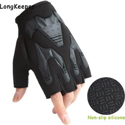 Men Camouflage Fingerless Tactical Gloves Military Army Shooting Bicycle Hard Knuckle Half Finger Gloves Men Black Car Gloves