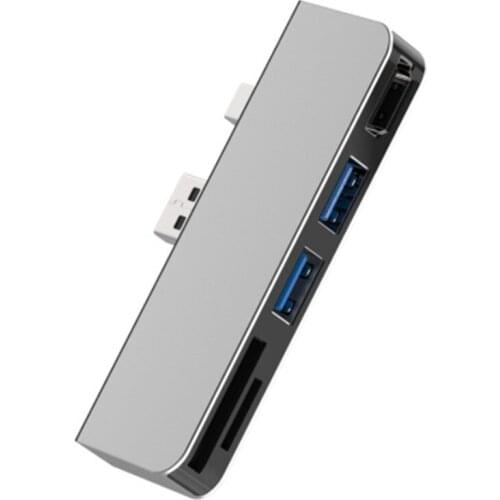 Suitable for Surface Pro 5-In-1 Docking Station to HDMI/TF/SD Computer Expansion USB HUB Suitable for 3/4/5Th Generation
