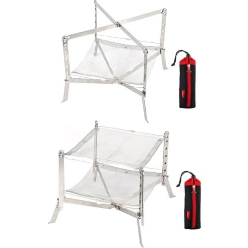 Bonfire Rack Stainless Steel Foldable Mesh Fire Pit Outdoor Wood Heater Camping Folding Barbecue Grill Charcoal Firewood