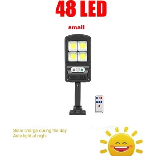 Tabular oblong 48 LED Solar Light Outdoor Solar Lamp Powered Waterproof PIR Motion Sensor Street Sunlight remote for Garden Dec