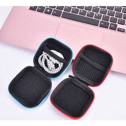 Mini Portable Earphone Bag Coin Purse Headphone USB Cable Case Storage Box Wallet Carrying Pouch Bag Earphone Accessories EVA