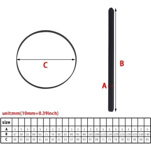 5mm Wide Turntable Rubber Belt Flat Drive Belt for Vinyl Record Player Turntable