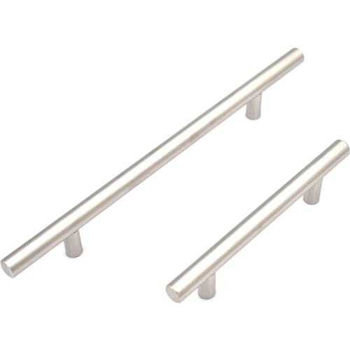 6''/10'Silver Stainless Steel Cabinet Handles Dresser Pulls Furniture Hardware Minimalist cabinet door handle - 2pack