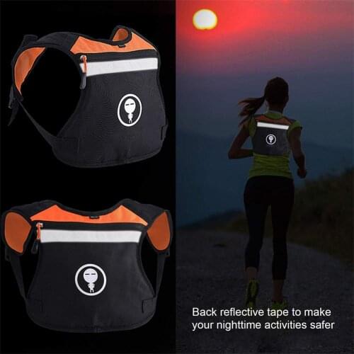 Outdoor Cycling Running Backpack Wear-type Sports Bag Reflective Wear-through Sports Vest Cycling Running