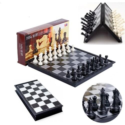 Folding Magnetic International Chess Games Set With Portable Chessboard Board Game Travel Home Office Entertainment Chess New