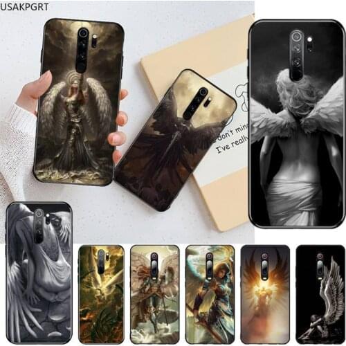 USAKPGRT Angel God The Paladin Phone Case for Redmi Note 9 8 8T 8A 7 6 6A Go Pro Max Redmi 9 K20 K30 Pro