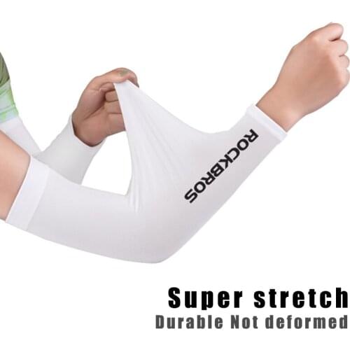 MTB Bike Cycling Arm Warmers Anti-UV Ice Fabric Basketball Running Arm Sleeve Cycling Sleeves Cuff Summer Sports Safety Gear