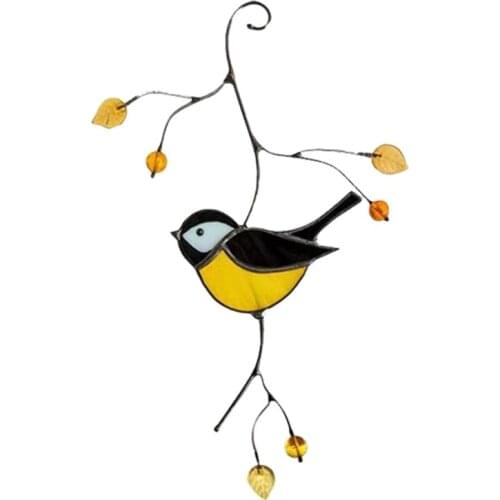 Stained Bird Suncatcher for Window Decoration Wall Door Hanging Pendant Outdoor Garden Ornaments A Lovely Gift for Your Family