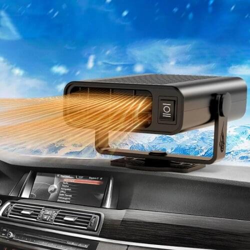 12/24V Portable Electronic Car Fan Heater Heating Defroster 120W Cooling and Heating Dual-Purpose Windshield Defroster Demister