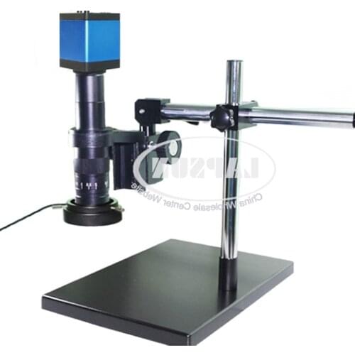 180X Dual Arm Stand 1080P HD HDMI Industry Video Microscope Camera Set System + C-Mount Lens For PCB SMD SMT Repair Inspection