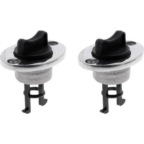 2 Pcs Stainless Steel 25mm Diameter HoleGarboard Drain Plug for Boat Marine 1"