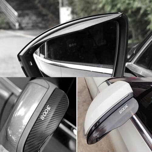 2Pcs Car Rearview Mirror Rain Eyebrow Stickers For Peugeot 3008 Car accessories
