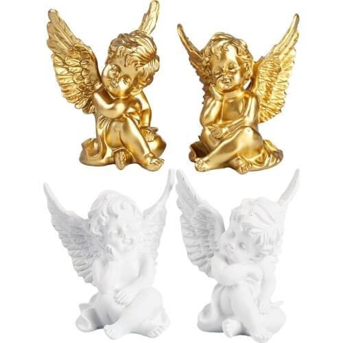 2pcs Nordic Angel Statue Cherubs Sculpture Decoration Hotel Gifts for Kid