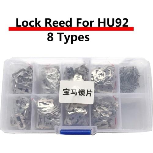 200PCS/LOT 8 Types HU92 Car Lock Reed Plate For BMW Auto Locking Plate Brass Material Repair Accessaries Kit With Spring