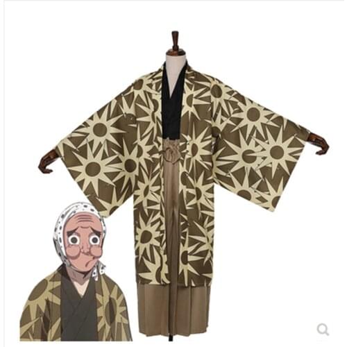 2021 Anime Demon Slayer Kimetsu no Yaiba Haganeduka Hotaru Cosplay Costume with Headdress Kimono Printing Christmas Halloween