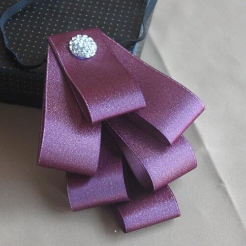 2021 Men Neck Collar Shirt Ribbon Chic Bowtie Elegant Women Elastic Band Strap Wedding Business Party Bling Rhinestone Bow Ties