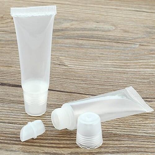 30PCS 0.3oz Empty Tube Portable Refillable Lip Balm Container Cosmetic Container Tube Makeup Squeeze Clear Lip Gloss Container